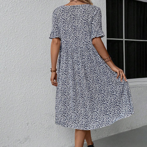 Elegant Floral Midi Dress
